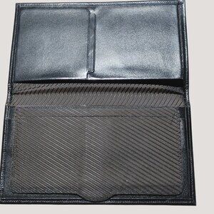 Vintage Prince Gardner Card Holder Wallet Organizer Black Leather Checkbook